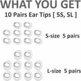 thumbnail image 3 of 10 Pairs Galaxy Buds Live Ear Tips Adapter Set Replacement Wing Earbuds Cushion Ear Gel Earplug Accessories, 3 of 5