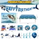 thumbnail image 3 of Artículos de fiesta para fiesta de cumpleaños de tiburones con pancarta, telón de fondo y más, 3 of 5