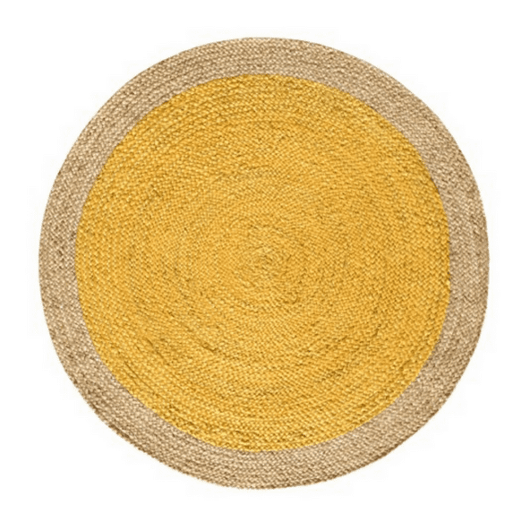 Jaipur Art And Craft Handmade 210x210 7 x 7 Square feet)(81.90 x 81.90 Inch)Multicolor Round Jute AreaRug Carpet throw