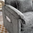 thumbnail image 4 of 40" Wide Accent Chair with Ottoman, 25" Wide SeatUpholstered Lounge Chair, Modern Comfy Lounge Chair, Boucle Armchair Reading Chair with Pillows for Living Room Bedroom, Dark Gray, 4 of 10
