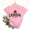 thumbnail image 3 of Pisexur T-shirt Décontracté à Manches Courtes et Col Rond pour Femme, Haut Imprimé, Hauts pour Femmes, Hauts de Sortie pour Femmes, Hauts d'Été pour Femmes Rose, G, 3 of 4