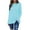 Sky Blue, variant on Dyfzdhu Fuzzy Tops for Women Plus Size Solid Long Sleeve Loose Thermal Fleece Crewneck Sweatshirts Green