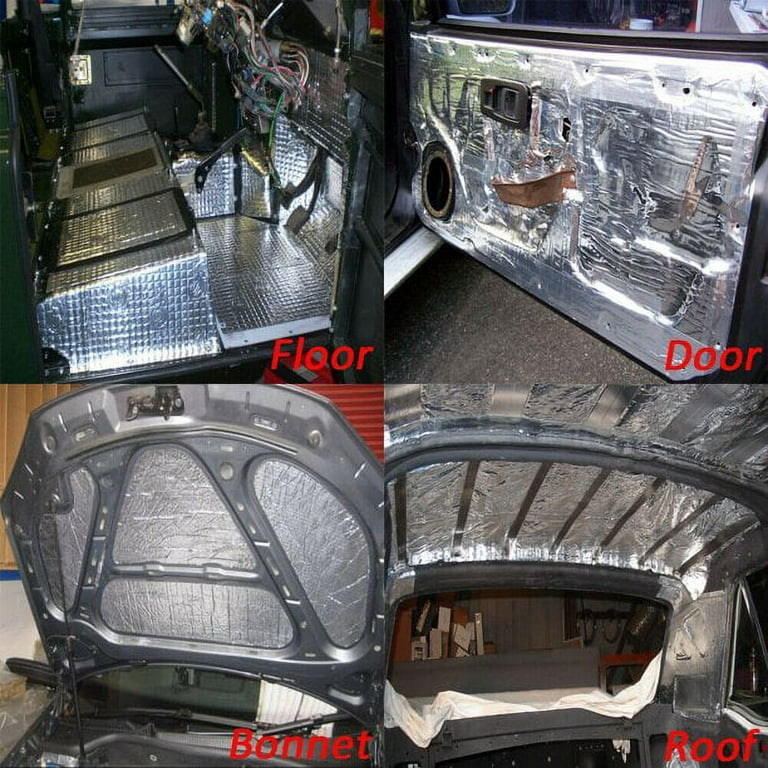 SOOMJ Heat Shield, Sound Deadening Material, Car Sound deadening mat,  Engine Insulation Foam with Aluminum Sheet 1100(AA)