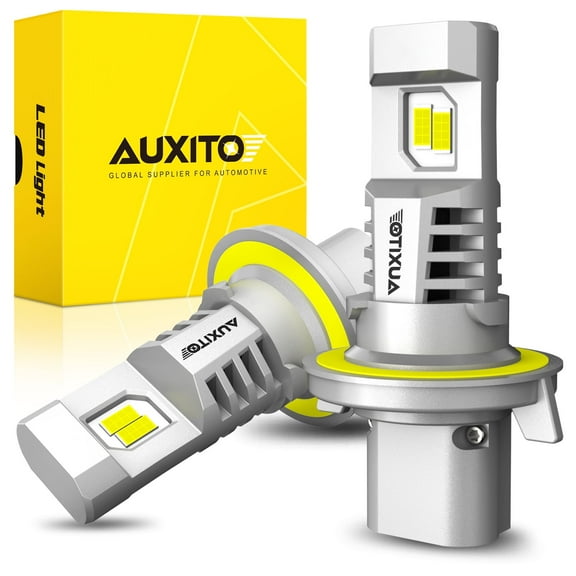 AUXITO Upgraded H13 9008 LED Headlight Bulbs, 800% Super Bright,6500K White Wireless H13 LED Bulbs, 9008 Headlight Bulb with Fan, 2PCS