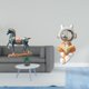 thumbnail image 2 of Escultura de figura de de caballo, adorno de escritorio Feng Shui para sala de estar, estantería, mesa, centro de mesa, decoración, 2 of 8