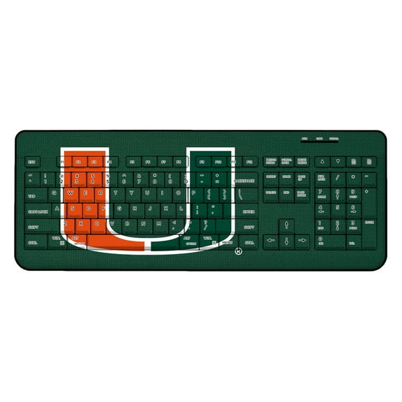 Miami Hurricanes Solid Design Wireless Keyboard