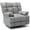 Gray, variant on Pmango Pet-friendly Leather Recliner Chair Oversized, XXL Extra Wide Swivel Rocking Recliner, Nursery Modern Single Sofa for Living Room, Electric Reclining, USB & Type-C Port, Chocolate Brown
