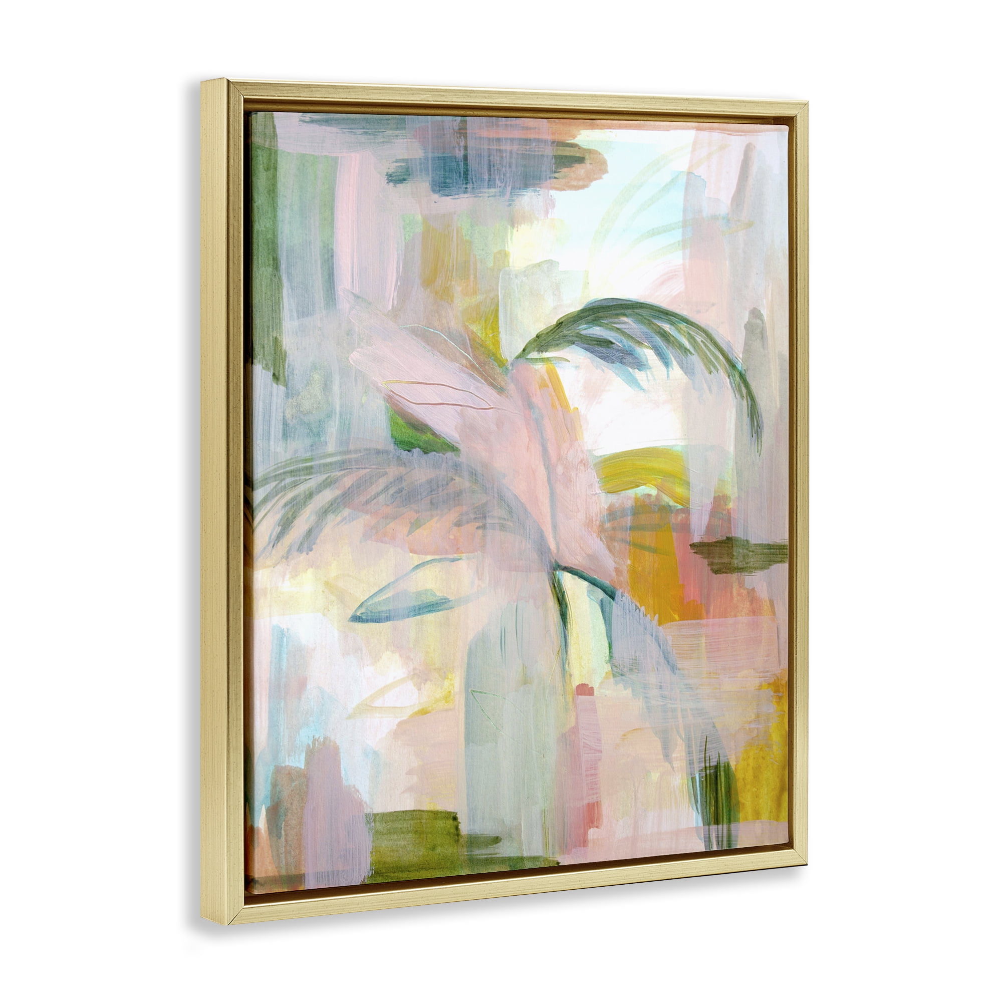 Stupell Industries Palm City Expression Gold Framed Floater Canvas Wall Art, design by Gemma Bardot