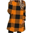 thumbnail image 3 of LSLJS Fleece Pullover Women Winter Warm Plus Size Crewneck Flannel Sweatshirt Casual Loose Plaid Color Block Printed Tops, S-3XL, 3 of 3
