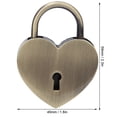 thumbnail image 2 of Riousery Vintage Heart Shape Metal Padlock Ancient Gold Key Lock for Jewelry Box Luggage Household Craft Supplies 1.8 x 2.3 inches / 45 x 59 mm, 2 of 9