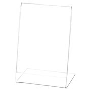 Clear Acrylic Sign Display / Literature Holder (Angled), 4 W x 6 H (12 Pack)