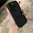 thumbnail image 2 of Love Heart 3D Cute Shockproof Thick Soft Silicone Case for Women Girls Compatible with iPhone Case (Black,iPhone 12 Pro Max), 2 of 8