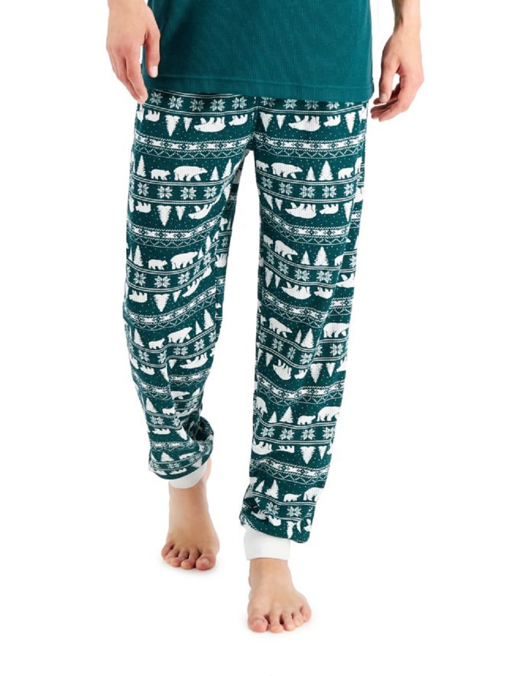 allbrand365 designer Family Pajamas Mens Bear Fair Isle Pajama Pant