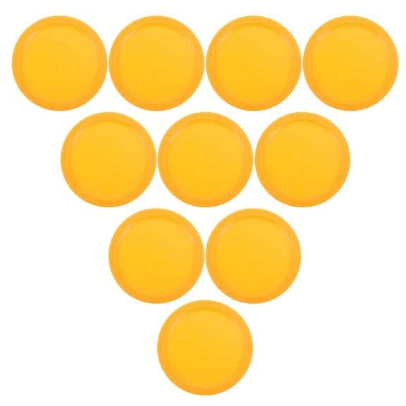 OUNONA Bulk Pucks Ice Hockey Pucks Plastic Orange 10Pcs