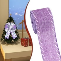 Xloro Wired Ribbon Floral Ribbon Gift Wrapping Ribbon Purple Lavender Butterfly Fabric Ribbon for Bow Making Spring Wreaths and Wedding Party Decor (1Roll 2.5"x180")