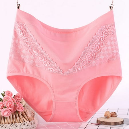 Marked Down: Pack of Panties for Women  Ropa Interior de Mujer  Women s Large Solid Lace High Waist Summer Underpants SOPATENOR Pink XL