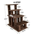 thumbnail image 2 of FurHaven Pet Stairs | Steady Paws 4-Step Pet Stairs, Brown, 2 of 4