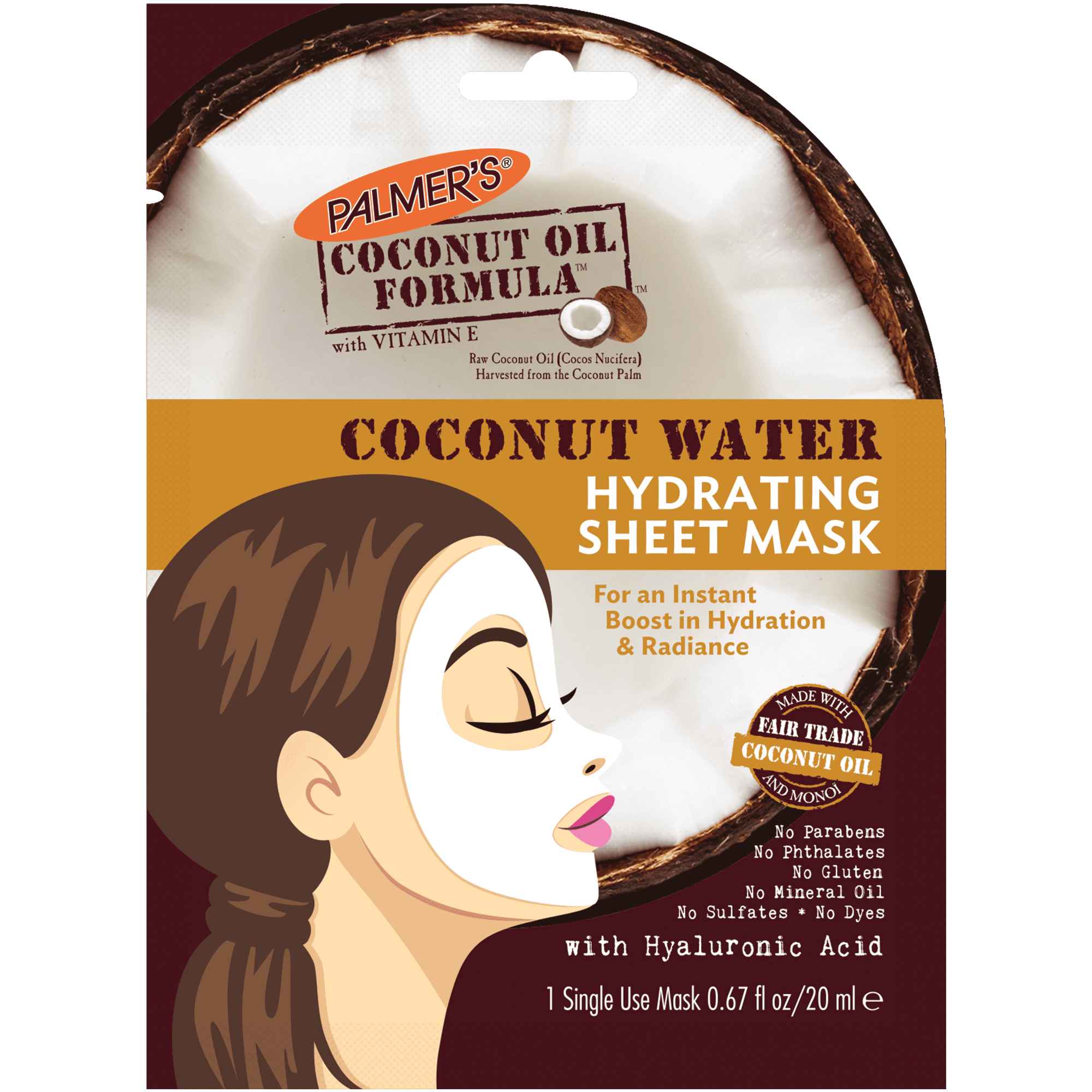 Palmer's Coconut Oil Formula Coconut Water Hydrating Sheet Mask .67 fl
