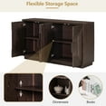 thumbnail image 3 of Aukfa Accent Cabinet 4-Door Sideboard Buffet w/ Adjustable Shelves for Kitchen/Living Room,Espresso, 3 of 8