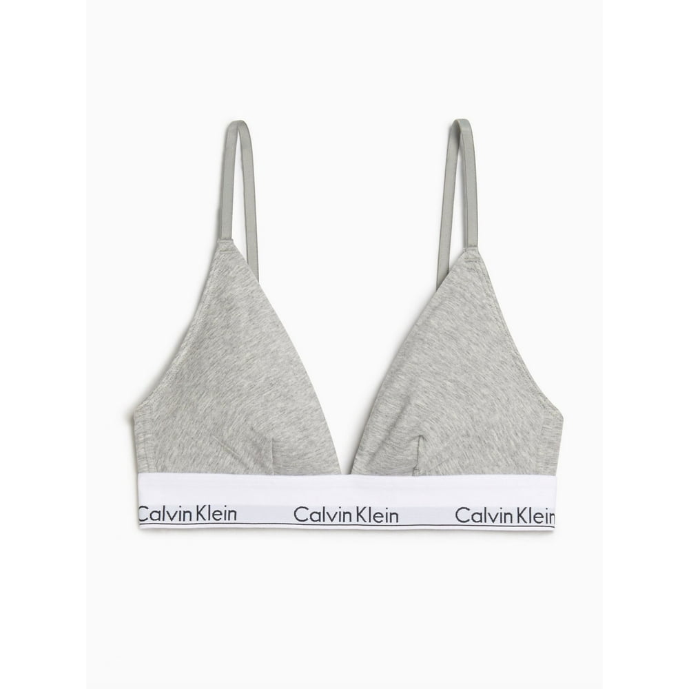 Calvin Klein - Calvin Klein Modern Cotton Unlined Triangle Bra, Grey ...