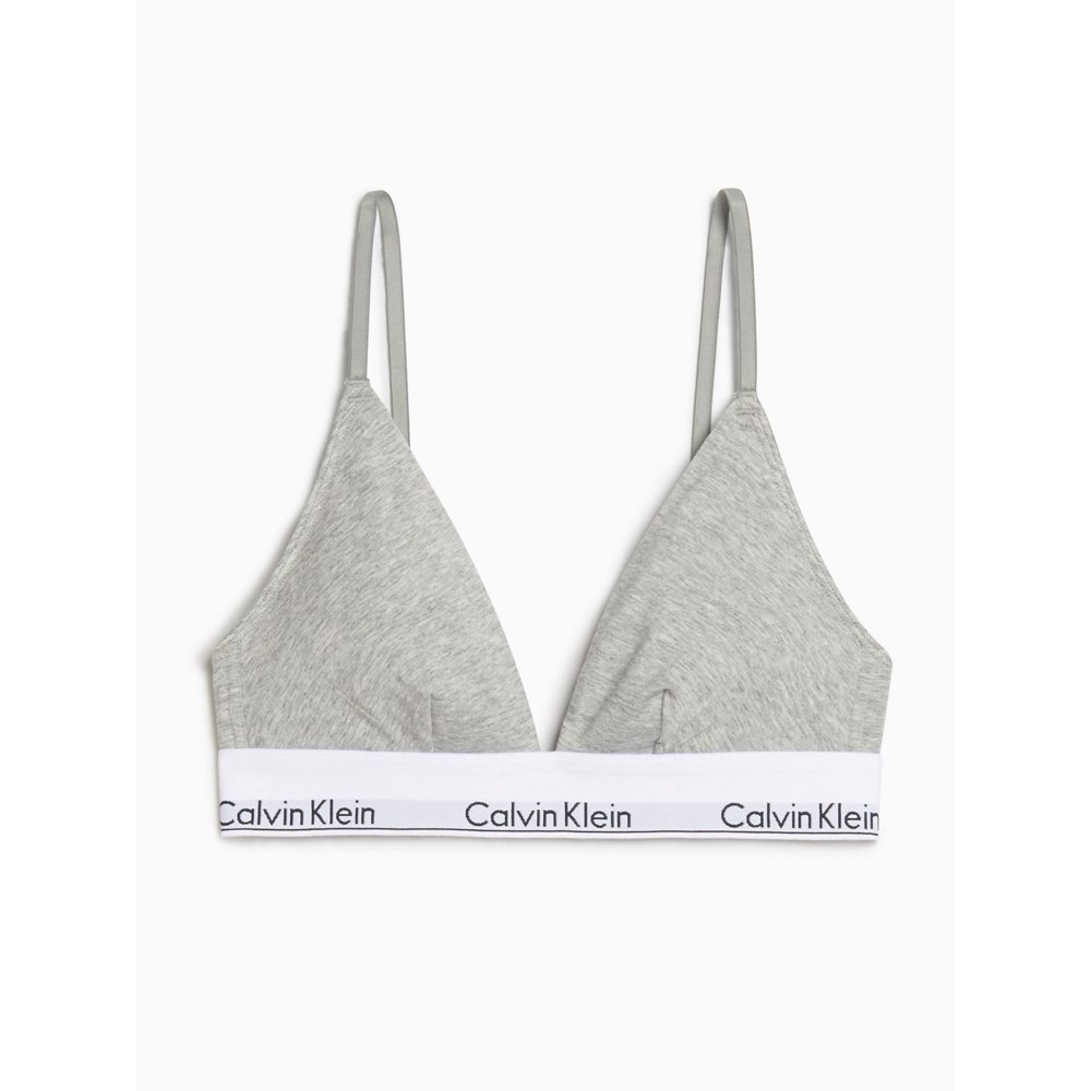 Calvin Klein Calvin Klein Modern Cotton Unlined Triangle Bra, Grey