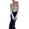 thumbnail image 1 of Txlixc Chaleco de punto femenino, chaleco sin respaldo, chaqueta de manga larga Txlixc  moda, 1 of 7