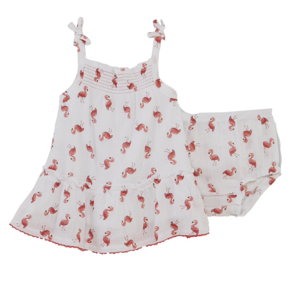pink flamingo sundress