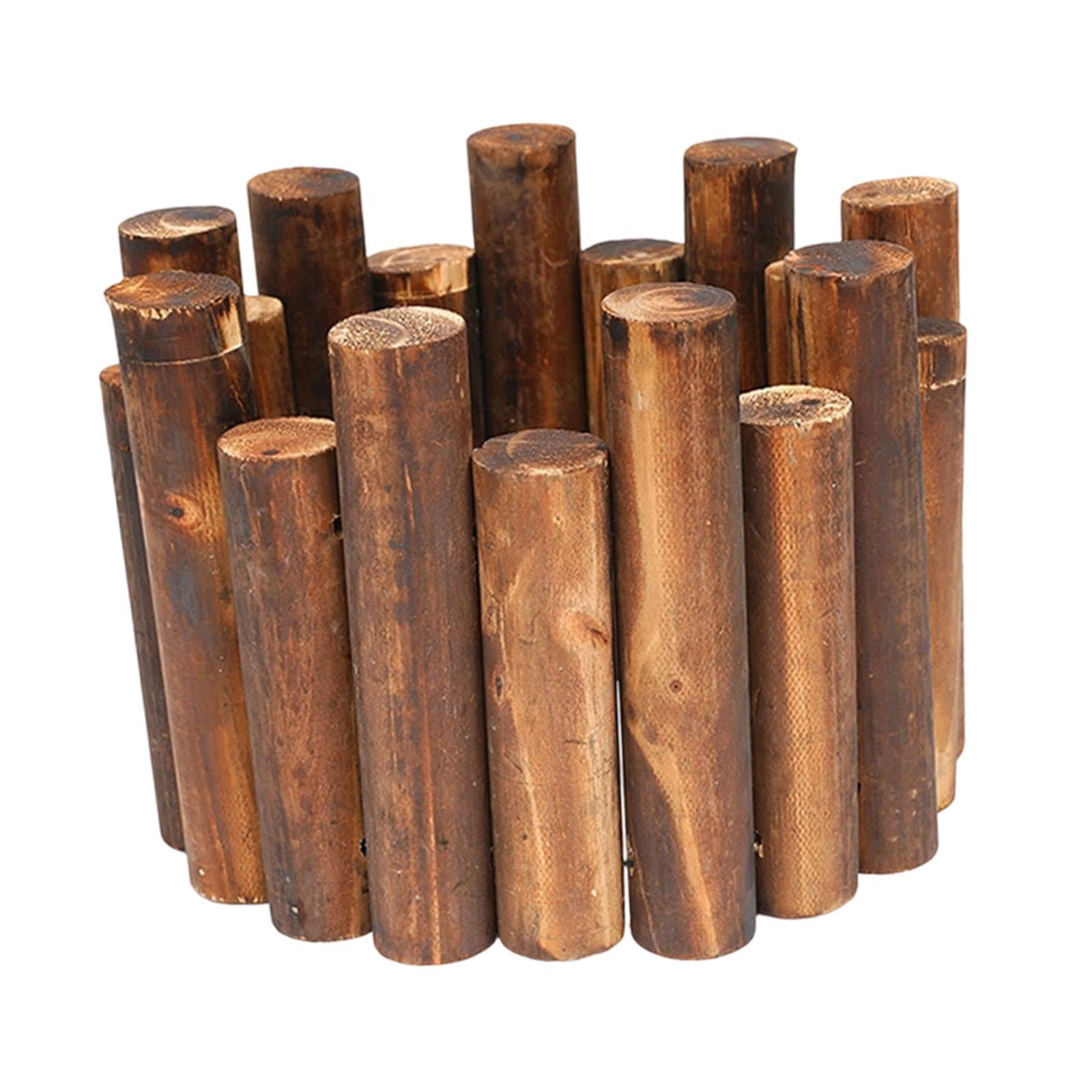 Aymzbd Wood Garden Fence Decorative Border Decor Wood Fence Landscaping Edging Border for Tree Plant Borders Indoor Flower Beds Yard M