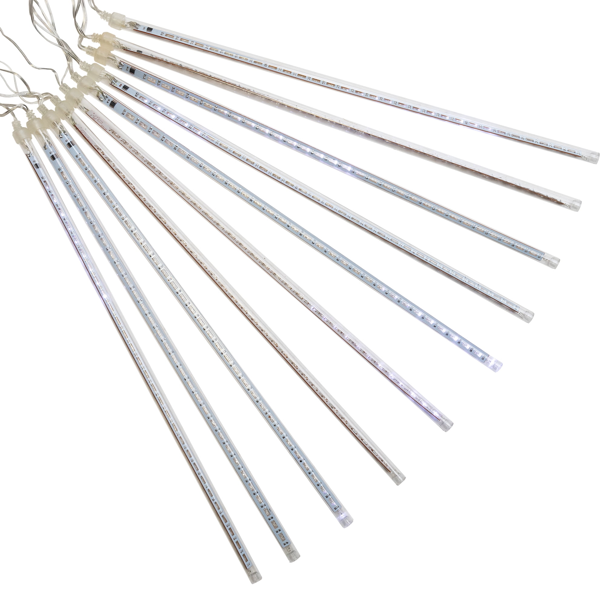 Set of 5 Dripping Icicle Snowfall Christmas Light Tubes 20"
