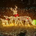 thumbnail image 3 of Billuyoard Lote de 3 adornos grandes de reno para exteriores, luces decorativas impermeables para porche y ambiente festivo. Kits de decoración para fiestas, 3 of 6