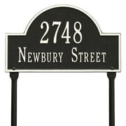 Whitehall 1106BW Arch Marker - Standard Lawn - Two Line in Black/White 15.75X9.25X0.375