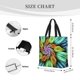 thumbnail image 3 of Disketp Hippie Style Bolsa Tote de Lona para Mujer, Bolso de Hombro y Cruzado con Cierre de Cremallera, 3 of 7