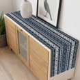 thumbnail image 6 of Blue Black Boho Table Runner Vintage Tribal Striped Southwestern Tablerunners 13 x 108 Inch, Table Decorations Tabletop Scarf for Summer Gathering Holiday Farmhouse Kitchen Dining Decor, 6 of 8