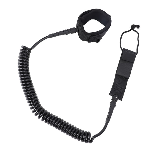 9.8ft Surf Leash Spiral 7mm Thickness TPU Coiled Paddle Board Leash Paddleboard Rope for Surfing and Paddleboarding