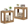 thumbnail image 1 of Costway 2 PCS 2-Tier End Table with Storage Shelf Hollow-out Design for Living Room, 1 of 10