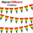 thumbnail image 3 of CAROOTU Rainbow Pennant Banner Colorful Stripes String Flags Decoration for Garden Restaurant Courtyard, 3 of 7