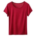 thumbnail image 2 of Gaexia Womenâs Fashionable Casual Lightweight Solid T Shirt Top for Daily Wear (,XXL), 2 of 3