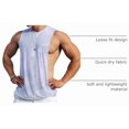 thumbnail image 4 of Men's Tank Top Sleeveless Muscle Stringer Gym Medium,Gray/Yellow/Blue, 4 of 6