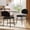 Black, variant on VECELO Set of 2 Dining Chairs, Upholstered Mid Century Modern Kitchen Accent Chairs with Faux Leather Cushion Seat & Metal Legs for Home Office, Living Room, Black