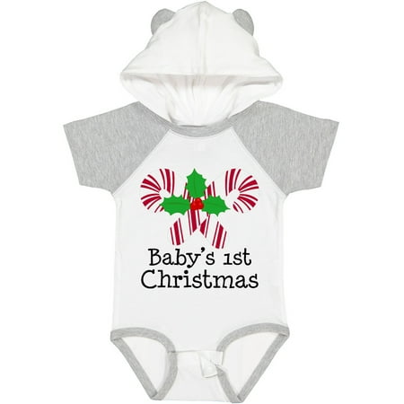 

Inktastic Baby s 1st Christmas Candy Canes Gift Baby Boy or Baby Girl Bodysuit