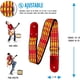 thumbnail image 2 of Correa para guitarra, Strap guitarra acústica, bajo eléctrico, guitarra eléctrica Kidam Gurú rojo/amarillo, 2 of 3