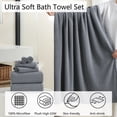 thumbnail image 6 of Jessy Home 4 Pack Oversized Bath Sheet Towels 700 GSM Ultra Soft Dark Gray Bath Towel Set, 6 of 8