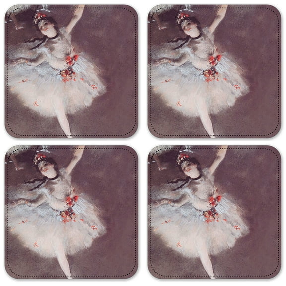 Vinyl Drink Coasters - Set of 4 - Degas: Dancer