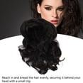thumbnail image 4 of Black Long Curly Wigs, Medium Length Smoothing Long Curly Hair Wig Skin Friendly  for Daily Use, 4 of 7