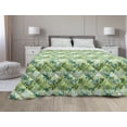 thumbnail image 1 of Botanic Down Alternative Comforter, Cactus Plants Along Flowers Bohemian Desert Scene Blossoming Bouquet, Microfiber Quilt for All Season, 5 Sizes, Pale Green and Warm Taupe, by Ambesonne, 1 of 3