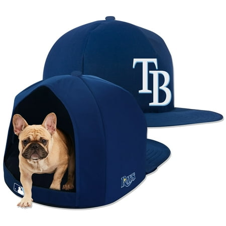 UPC: 0840071702058 | Navy Tampa Bay Rays Plush Pet Nap Cap Dog Bed