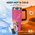 thumbnail image 5 of 40OZ Bob's Burgers LouiseTumbler with Handle and Flip Straw Stainless Steel Tumbler Cup Keeps Drinks Cold & Hot, 5 of 8