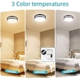 thumbnail image 3 of Bilrect LED Flush Mount Ceiling Light Fixture Indoor 10 inch Dimmable Black 18W 3000K/4000K/5000K, 3 of 8
