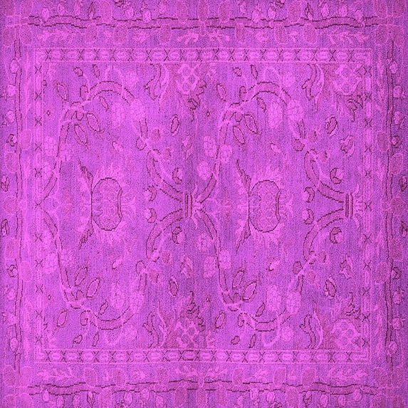 Ahgly Company Indoor Square Oriental Pink Traditional Area Rugs, 3' Square