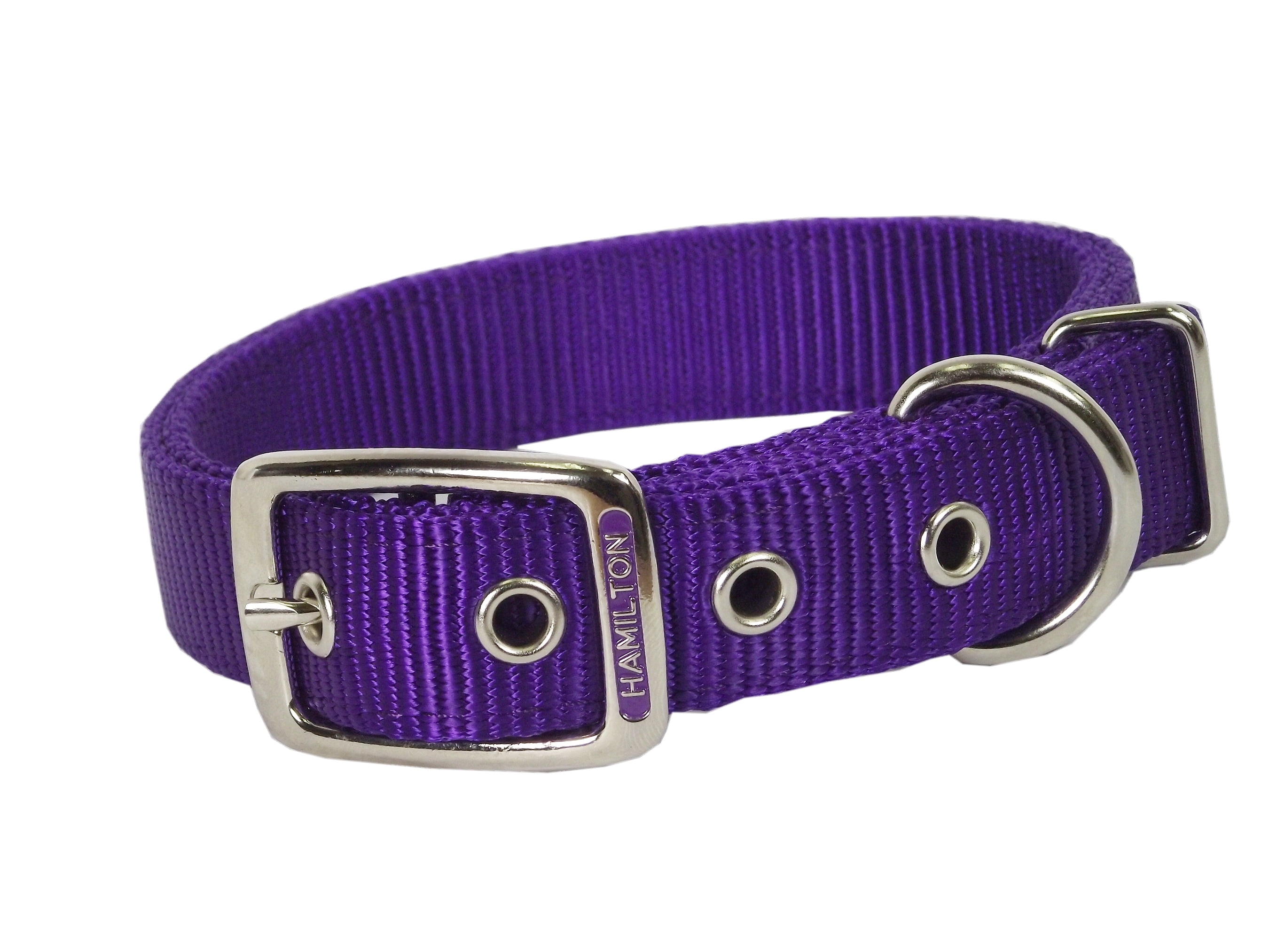 Hamilton 1" Double Thick Nylon Deluxe Dog Collar, 20" long, Purple